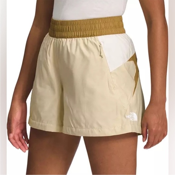 The North Face Pants - The North Face Women’s WindWall TNF X size Small Tan, White/Cream Running Shorts